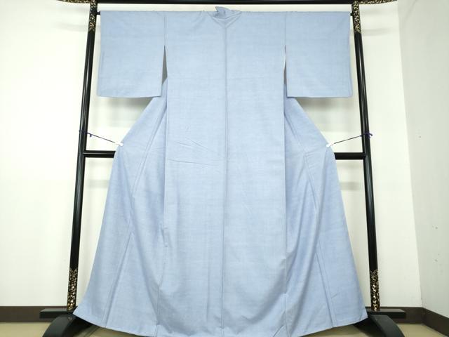 平和屋着物●結城紬 色無地 薄紫色 正絹 逸品 未使用 DAAZ0186ps