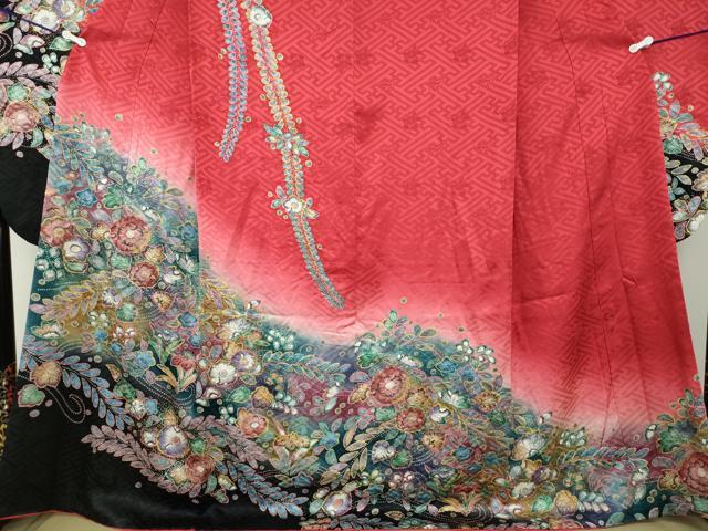 平和屋着物●豪華振袖 絞り 辻が花 暈し染め 金彩 正絹 逸品 DAAZ0202ps