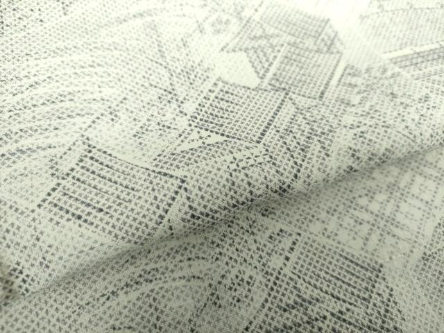 平和屋着物●上質な紬 風景花文 正絹 逸品 DAAZ0214ps