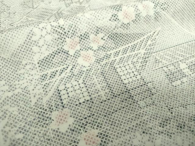 平和屋着物●上質な紬 風景花文 正絹 逸品 DAAZ0214ps