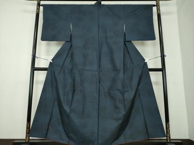 平和屋着物●本場大島紬 9マルキ 源氏車 正絹 逸品 DAAZ0215ps