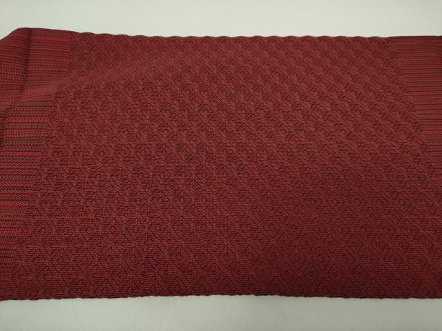 平和屋着物●八寸名古屋帯 入子菱柄 正絹 逸品 DAAZ0283ps