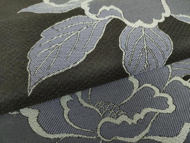 平和屋着物▽太鼓柄袋帯 スリーシーズン帯 春 夏 秋 紬地 牡丹文 正絹 逸品 DAAZ0339ps