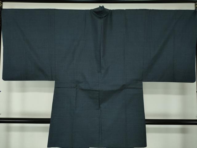 平和屋着物●男性 本場大島紬 アンサンブル 長羽織 亀甲柄 反端付き 正絹 逸品 DAAZ0517ps