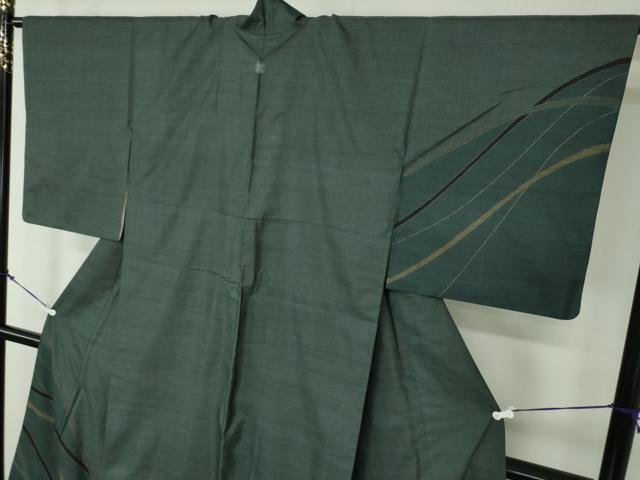 平和屋着物●本場大島紬 訪問着 9マルキ 作家物 変わり間道 正絹 逸品 DAAZ0557ps