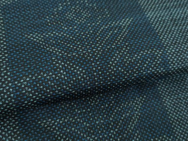 平和屋着物●本場大島紬 7マルキ 市松花文 正絹 逸品 DAAZ0566ps