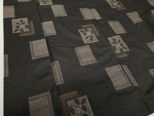平和屋着物●上質な紬 色紙重ね花文 正絹 逸品 DAAZ0685ps