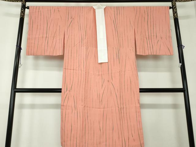 平和屋着物●上質な長襦袢 無双仕立て 絞り 変わり縞 正絹 逸品 DAAZ0707ps