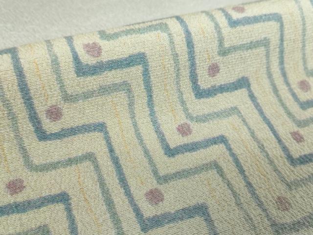 平和屋着物●上質な小紋 幾何学文様 正絹 逸品 DAAZ0990ps