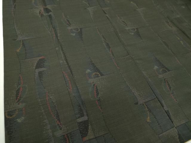 平和屋着物●本場大島紬 9マルキ 抽象文様 正絹 逸品 DAAZ0996ps