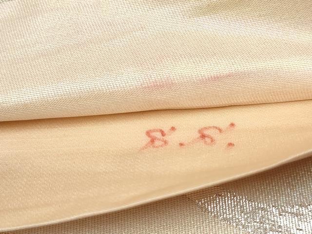 平和屋着物◎六通柄袋帯 正倉院花文 銀糸 正絹 逸品 DAAZ1025qa