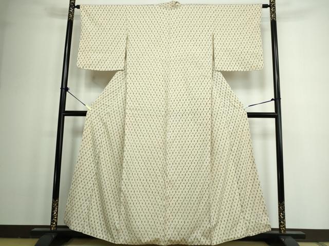 平和屋着物■上質なお召 幾何学文 正絹 逸品 DAAZ1327qa