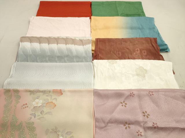 平和屋着物★和装小物 帯揚げ10枚セット 正絹 逸品 DAAZ1611xg