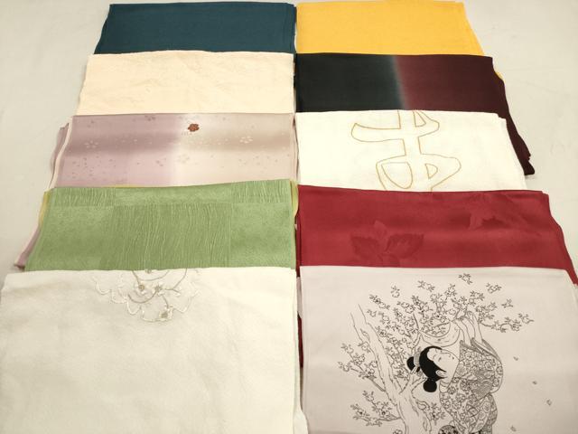 平和屋着物★和装小物 帯揚げ10枚セット 正絹 逸品 DAAZ1624xg