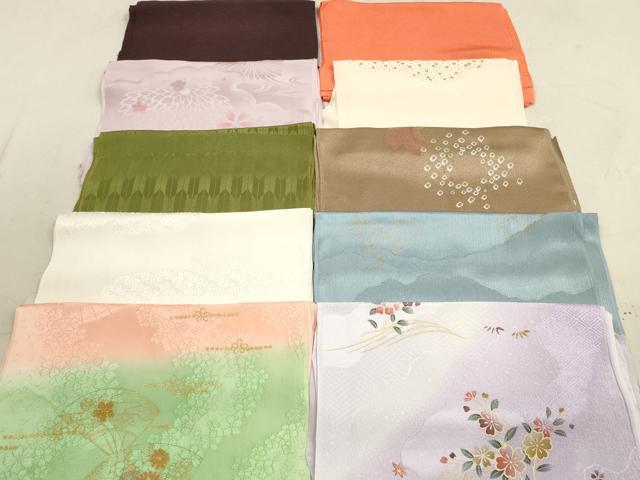 平和屋着物★和装小物 帯揚げ10枚セット 正絹 逸品 DAAZ1642xg