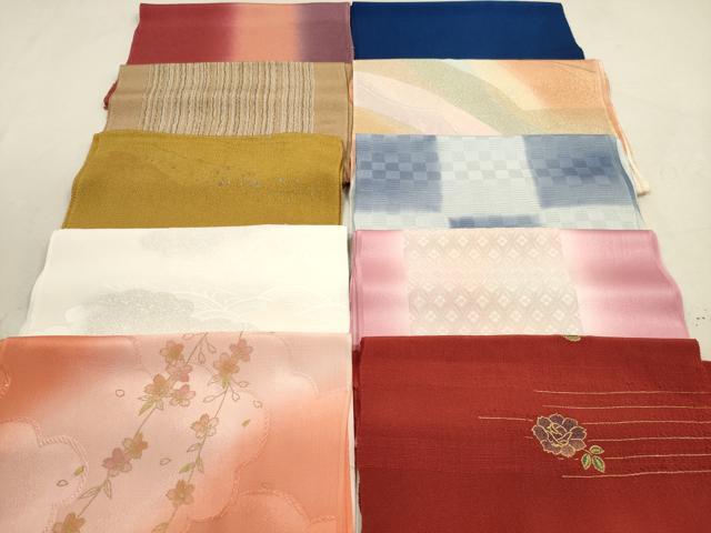 平和屋着物★和装小物 帯揚げ10枚セット 正絹 逸品 DAAZ1692xg