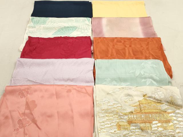 平和屋着物★和装小物 帯揚げ10枚セット 正絹 逸品 DAAZ1698xg