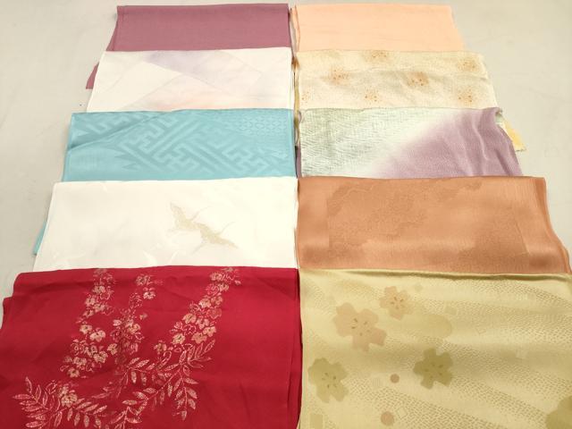 平和屋着物★和装小物 帯揚げ10枚セット 丹後ちりめん 本金 正絹 逸品 DAAZ1703xg
