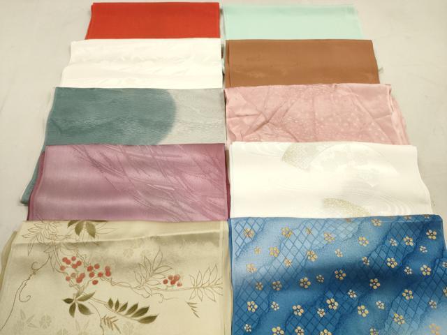 平和屋着物★和装小物 帯揚げ10枚セット 正絹 逸品 DAAZ1708xg