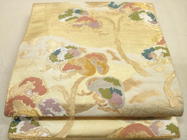 平和屋着物◎六通柄袋帯 松文 金銀糸 正絹 逸品 DAAZ1721xg
