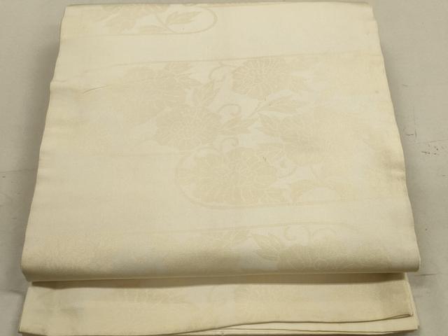 平和屋着物◎六通柄袋帯 草花文 正絹 逸品 DAAZ1783xg