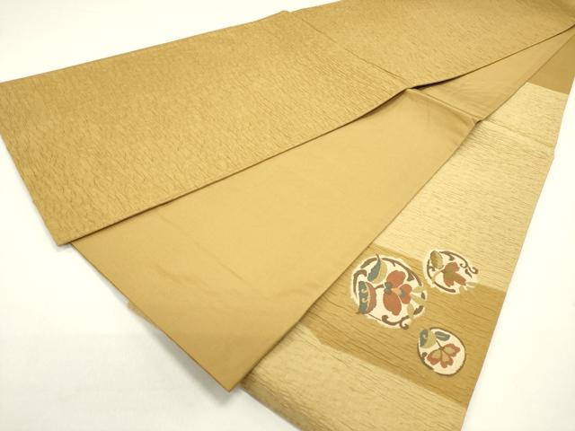 平和屋着物◎太鼓柄袋帯 ふくれ織 花丸文 正絹 逸品 DAAZ1888xg