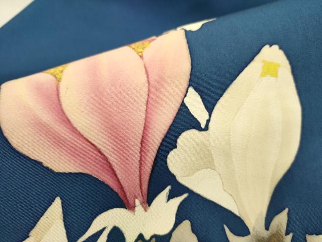 平和屋着物●塩瀬 九寸名古屋帯 枝花 金彩 正絹 逸品 DAAZ2437op