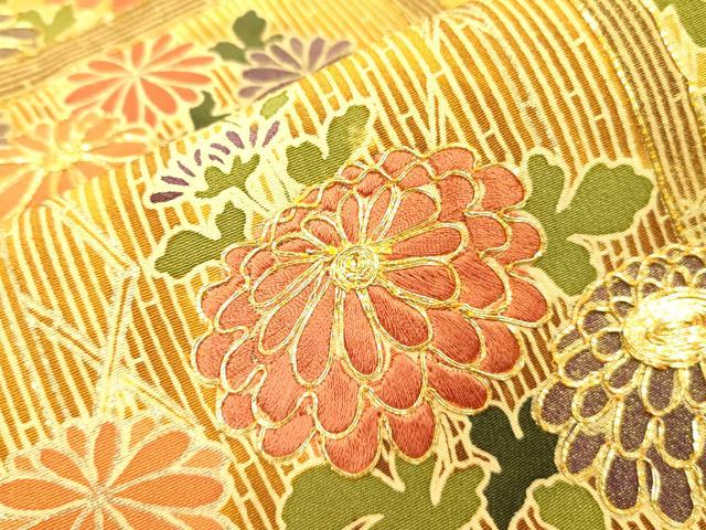 平和屋着物■豪華黒留袖 駒刺繍 風景菊文 金彩 正絹 逸品 DAAZ2589op