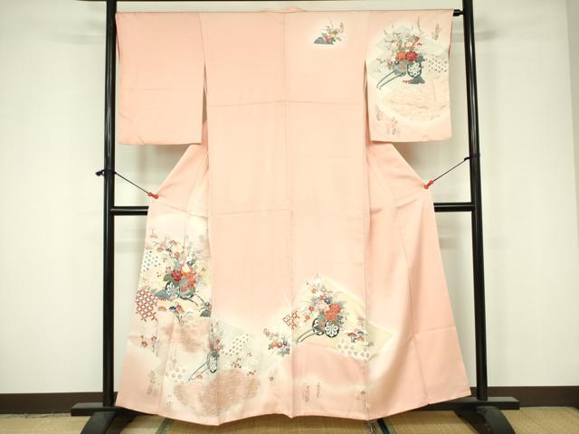 平和屋着物●訪問着　花車文　暈し染め　金彩　正絹　逸品　AABE0772ph 平和屋着物□訪問着 花車文 暈し染め 金彩 正絹 逸品 DAAZ2622op