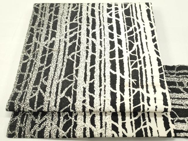 平和屋着物●全通柄九寸名古屋帯　間道　鬼しぼ縮緬　正絹　逸品　DAAZ3157ob 平和屋着物○全通柄九寸名古屋帯 間道 鬼しぼ縮緬