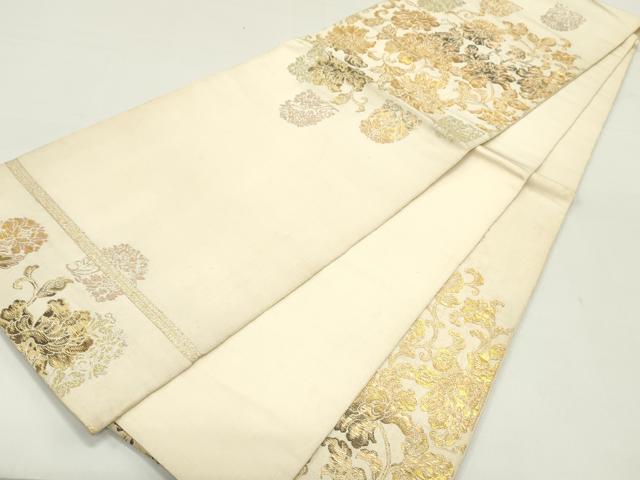 平和屋着物●龍村平蔵製 六通柄 本袋帯 兎煌印金錦 金銀糸 正絹 逸品 DAAZ3165ob