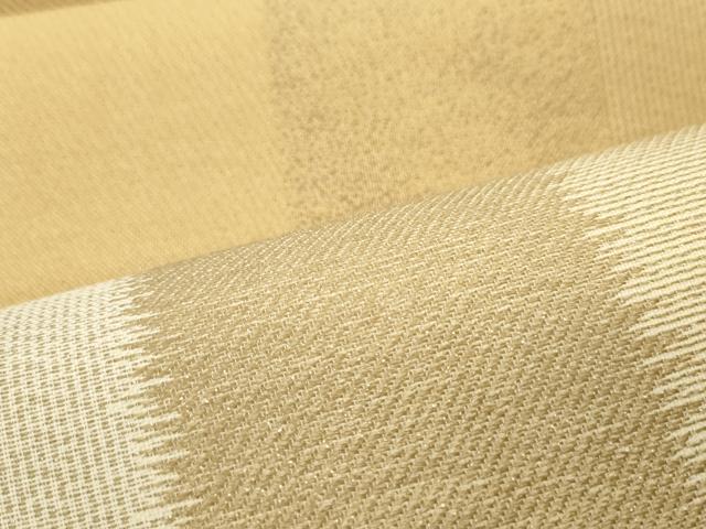 平和屋着物●両面 六通柄袋帯 市松文 金通し地 正絹 逸品 DAAZ3426ob
