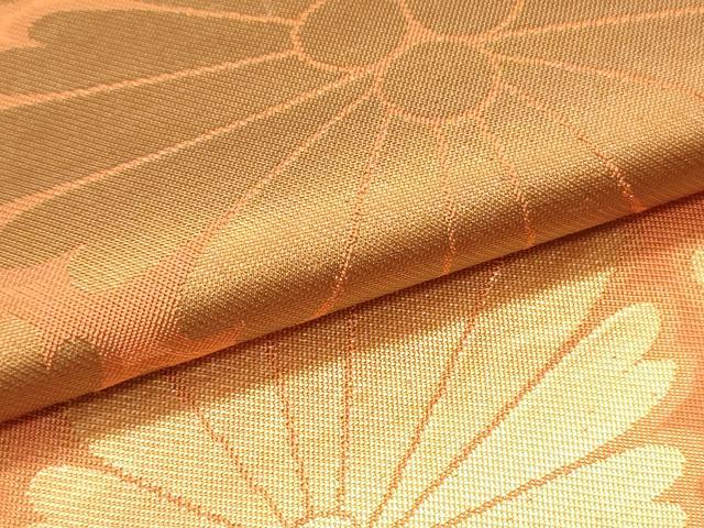 平和屋着物●西陣 川島織物 六通柄 本袋帯 七宝花文 金糸 正絹 逸品 DAAZ3430ob