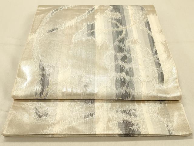 平和屋着物◎全通柄 本袋帯 葡萄蔦の葉文 金銀糸 正絹 逸品 DAAZ3569jm