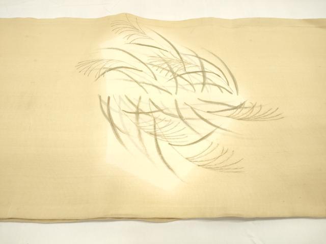 平和屋着物*夏物 つけ帯 手描き 稲穂 金彩 正絹 逸品 DAAZ4001cm