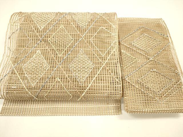 平和屋着物*夏物 つけ帯 抽象文様 金銀糸 正絹 逸品 DAAZ4008cm