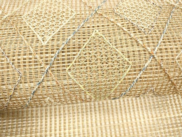 平和屋着物*夏物 つけ帯 抽象文様 金銀糸 正絹 逸品 DAAZ4008cm