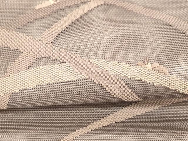 平和屋着物*夏物 六通柄 本袋帯 夏虫草葉文 銀糸 正絹 逸品 DAAZ4034cm