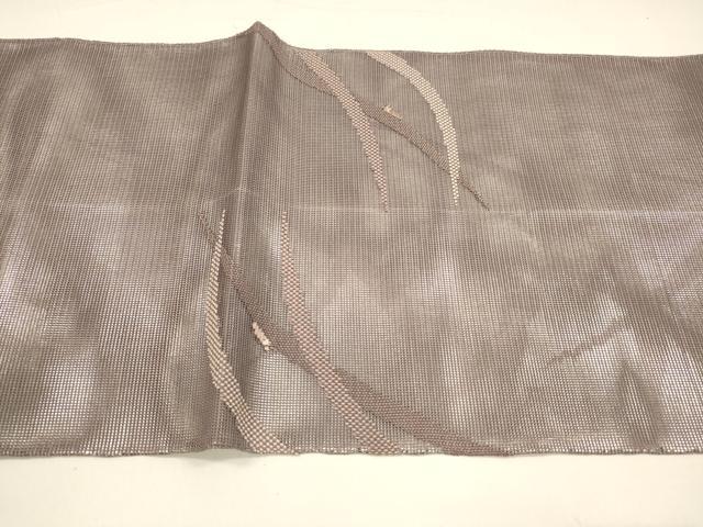 平和屋着物*夏物 六通柄 本袋帯 夏虫草葉文 銀糸 正絹 逸品 DAAZ4034cm