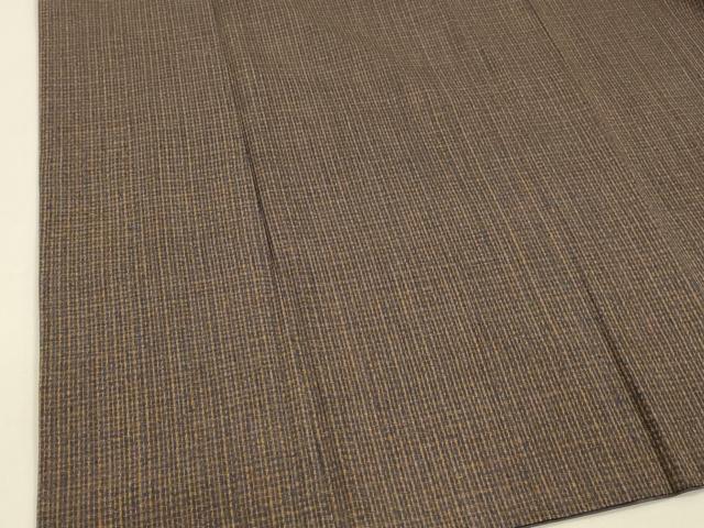 平和屋着物■男性 紬 格子 正絹 逸品 DAAZ4140cm