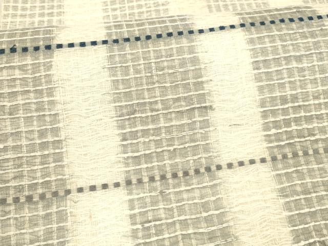 平和屋着物*夏物 六通柄袋帯 格子 正絹 逸品 DAAZ4233cm