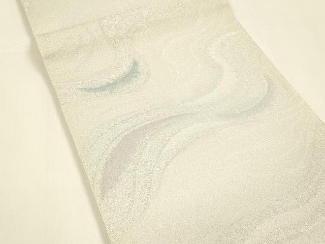 平和屋着物*夏物 六通柄袋帯 流水文 銀糸 正絹 逸品 DAAZ4266cm
