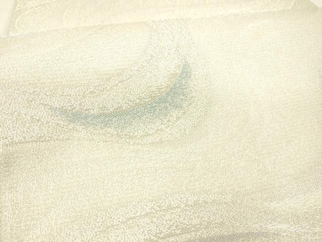 平和屋着物*夏物 六通柄袋帯 流水文 銀糸 正絹 逸品 DAAZ4266cm