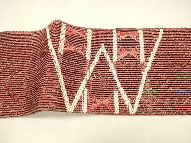 平和屋着物*夏物 ワンタッチつけ帯 抽象文様 正絹 逸品 DAAZ4274cm