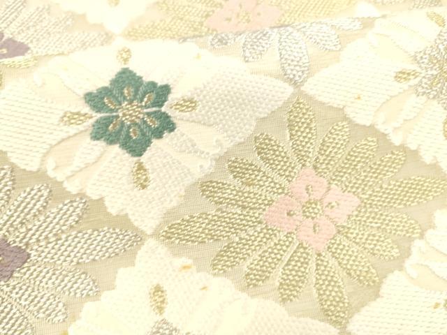 平和屋着物*夏物 六通柄袋帯 唐織 舞花文 金銀糸 正絹 逸品 DAAZ4278cm