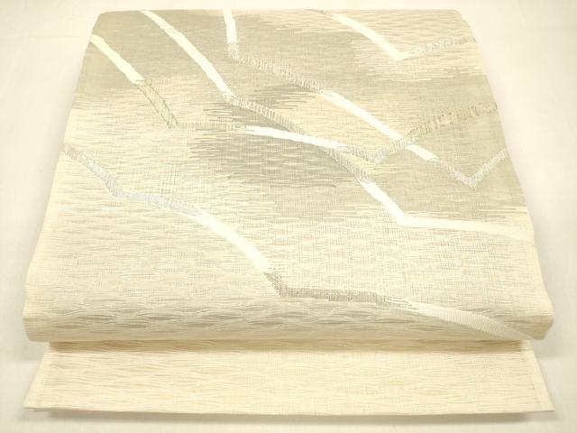 平和屋着物*夏物 太鼓柄袋帯 抽象文様 金銀糸 正絹 逸品 DAAZ4279cm