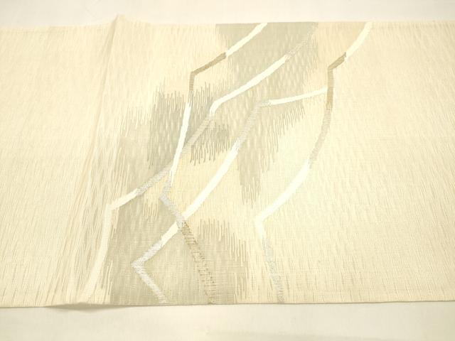 平和屋着物*夏物 太鼓柄袋帯 抽象文様 金銀糸 正絹 逸品 DAAZ4279cm