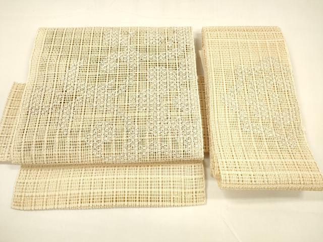 平和屋着物*夏物 つけ帯 抽象文様 銀糸 正絹 逸品 DAAZ4289cm