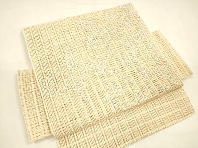 平和屋着物*夏物 つけ帯 抽象文様 銀糸 正絹 逸品 DAAZ4289cm