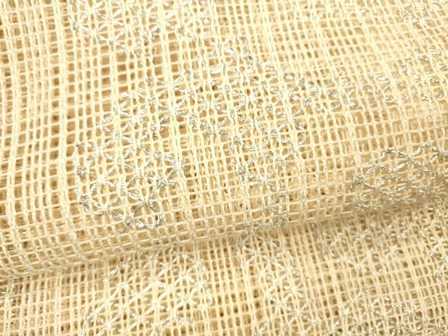 平和屋着物*夏物 つけ帯 抽象文様 銀糸 正絹 逸品 DAAZ4289cm